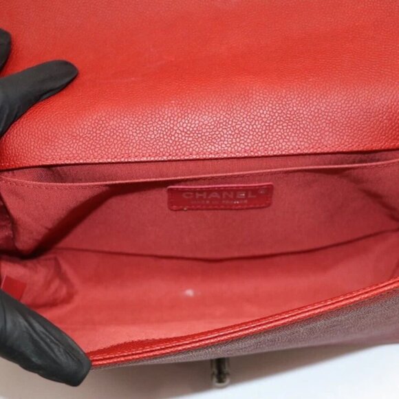 CHANEL Caviar Quilted Medium Boy Flap Dark Red 23141707 - Picture 2 of 16